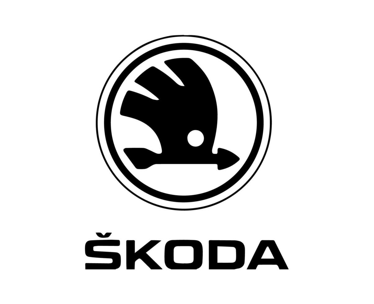 20927204-skoda-marque-logo-voiture-symbole-avec-nom-noir-conception-tcheque-voiture-vecteur-illustration-gratuit-vectoriel